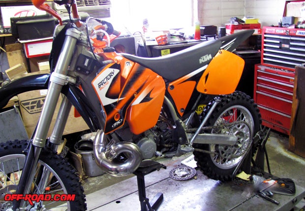 Prior to final graphic install, the KTM began to take on a new life.