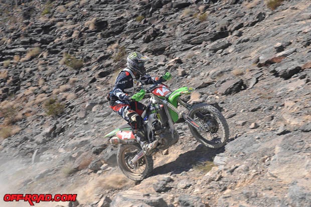 The SoCal M.C. laid out 101 miles all over the Johnson Valley OHV Area, some of it very challenging. But that suited Destry Abbott, who rode strong all day and held off Jacob Argubright for third.