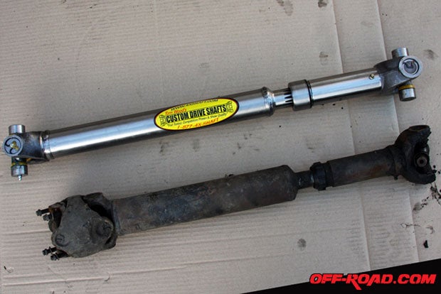 The burly Tom Wood’s Custom Drive Shaft is a definite improvement from the 30-year stocker that came on our truck.  The quality and strength is better, and it’s specifically designed for our lifted application.