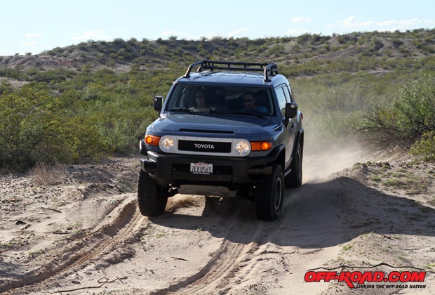 Somewhere between Texas and New Mexico, we toss around the FJ Cruiser Trails Team Ultimate Edition in the dirt.