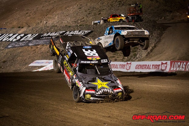 Brian Deegan was on fire at Reno, especially in the Pro Lite class where he swept the field both near. Here, Deegan digs in en route to his Round 11 victory. 
