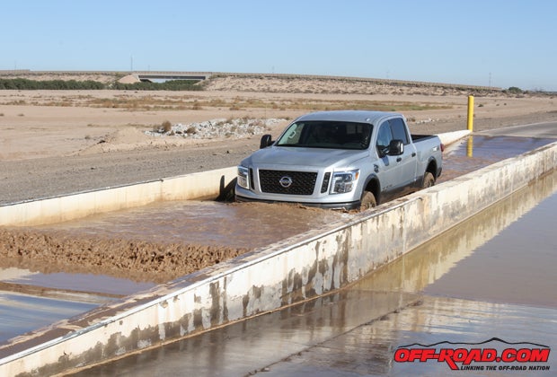 Among the many tests Nissan has at its facility, a mud pit (with bad smell and all) was one of the many.